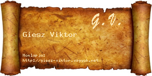 Giesz Viktor névjegykártya